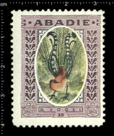 Original German Poster Stamp Cinderella Reklamemarke Abadie Tobacco Cigarette Tabak Zigarette  Bird Vogel - Tabacco