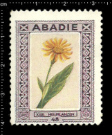 Original German Poster Stamp Cinderella Reklamemarke Abadie Tobacco Cigarette Tabak Zigarette Medicinal Plants Pflanzen - Tobacco