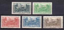 (S0039) ALGERIA, 1944 (Summer Palace). Complete Set. Mi ## 198-202. MNH** - Unused Stamps