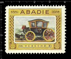 Original German Poster Stamp Cinderella Reklamemarke Abadie Tobacco Cigarette Tabak Zigarette Traffic Old Car Verkehr - Tabacco