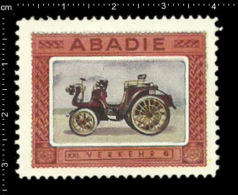 Original German Poster Stamp Cinderella Reklamemarke Abadie Tobacco Cigarette Tabak Zigarette Traffic Old Car Verkehr - Tobacco