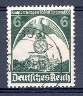 VARIÉTÉS 1935  N° 545 DEUTFSCHES IIIe REICH 6 NÜRNBERG 0 . 11 .35 OBLITÉRÉ YVERT TELLIER 0.50 € - Varietà & Curiosità