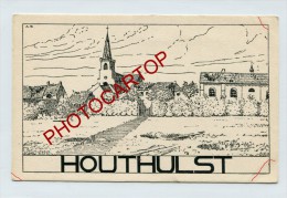 HOUTHULST-DESSIN-Carte Allemande-Guerre 14-18-1WK-BELGIQUE-BELGIEN- - Houthulst