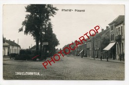 INGELMUNSTER-Statie-Plaats-Carte Photo Allemande-Guerre 14-18-1WK-BELGIEN-BELGIQUE-FLANDERN-Flandres- - Roeselare