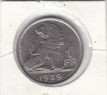 1 FRANC Nickel Léopold III 1939 FR/FL - 1 Frank
