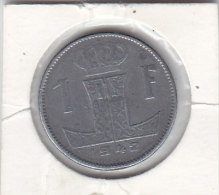 1 FRANC Zinc Léopold III 1942 FL/FR - 1 Frank