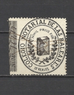 131-FISCAL COLEGIO NOTARIAL BALEARES 1871 12 REALES  MALLORCA SPAIN REVENUE - Barcelona