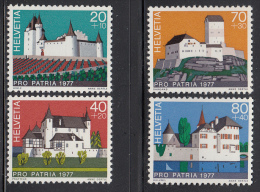 Switzerland MNH Scott #B447-#B450 Set Of 4 Castles: Aigle, Pratteln, Sargans, Hallwil - Nuovi