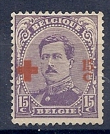 131007514  BELGICA  YVERT   Nº  154  (*) - 1918 Croix-Rouge