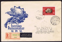 1950  Timbre Du Bloc 75è Anniiversaire De L'UPU Sur Lettre Avion Pour Les USA Pas Un FDC - Storia Postale