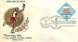 1960  Jeux Olympiques De Rome  Poste Aérienne Natation FDC - Filippine