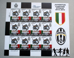 SAN MARINO 2013 - JUVENTUS CAMPIONE D'ITALIA FULL SHEET MNH** - Neufs