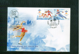 Serbien / Serbia 2010 Olympische Spiele / Olympic Games Vancouver FDC - Invierno 2010: Vancouver