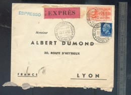 Enveloppe 1937 Italie En Exprès - Poste Exprèsse