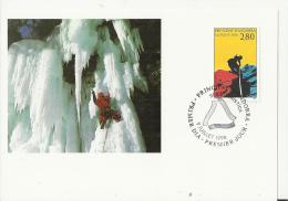 ANDORRA 1994–FD MAXIMUM CARD SPORTS - CLIMBING - ESCALADE-SCALATA PHOTO OF ICED WALL W 1 ST OF 2,80 F.FR.– FRENCH OFFICE - Cartes-Maximum (CM)