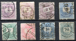 HUNGARY 1881 Wmk Kr In Oval - Yv.18-22 (Mi.21-25, Sc.18-22) Used (10kr Rare Perfin) - Used Stamps