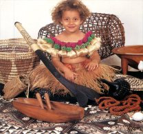 (240) Fiji Island - Girl In Costum - Figi