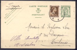 ENTIER  Avec 1 Timbre   De SPA Pour MONTAUBAN    Le 22 4 1937 - Cartes Postales 1934-1951
