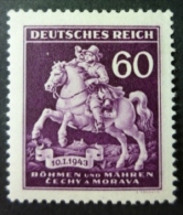 BÖHMEN UND MÄHREN 1943: Mi 113 III, Loch In Satteldecke, * MH - KOSTENLOSER VERSAND AB 10 EURO - Unused Stamps