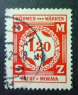 BÖHMEN UND MÄHREN - DIENSTMARKEN 1941: Mi 7, O - KOSTENLOSER VERSAND AB 10 EURO - Gebraucht