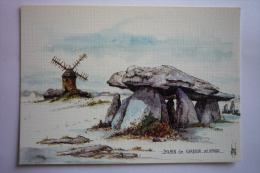 Dolmen De Kerbourg Et Saint Lyphard ( 44 ) Moulin - Aquarelle Originale De Robert L'epine - Saint-Lyphard