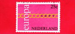 OLANDA -  1971 - Europa - 25 C. • Catena • C.E.P.T.- Chains - Gebraucht