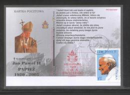 AUTUMN SALE POLAND 2005 POPE JPII LESZNO FUNERAL DAY WITH RED CANCELS!!!!! RELIGION CHRISTIANITY - Covers & Documents