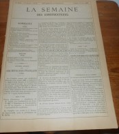 La Semaine Des Constructeurs. N°50. 11 Juin 1887. Fragment De La Vieille Sorbonne. Château De Chenonceaux. - Revistas - Antes 1900