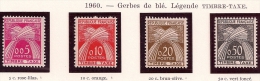 Timbres Taxe Lot 4 Timbres Neufs 1960  Y&T N° 90-91-92-93 - Sonstige & Ohne Zuordnung