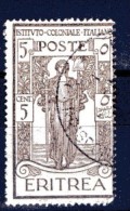 1926 COLONIE ITALIANE-ERITREA ISTITUTO COLONIALE ITALIANO CENT 5+5 USATO - Egeo (Rodi)