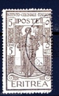 1926 COLONIE ITALIANE-ERITREA ISTITUTO COLONIALE ITALIANO CENT 5+5 USATO - Egée (Rodi)