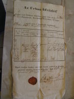 Old Document  1844-  Pest - Josephus Zaruba  (1819) - Hungary  TM003.9 - Birth & Baptism
