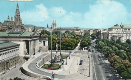 Wien - Ringstraße - Parlament - Rathaus - Burgtheater.  Sent To Sweden.  # 02636 - Ringstrasse