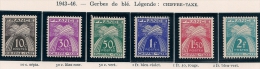 Timbres Taxe  1943-46 Lot 11 Timbres Neufs   Y&T N° 67 à 77 - Other & Unclassified