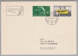 Schweiz Heimat Sonderstempel 1949-05-29 1.Internat.Prof.Radkriterium Rapperswil Brief M.2 Versch.10Rp.Marken - Briefe U. Dokumente