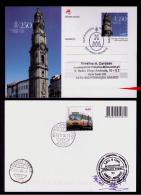 Portugal 250 Years Torres Dos Clérigos Watchers Horlogerie Monuments Architecture Entier Postal Stationery Sp2475 - Horlogerie