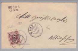 Heimat LU Buchs 1891-08-11 Brief Nach Altishofen - Cartas & Documentos