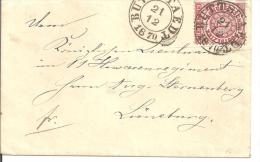 NDP032/  NORDDEUTSCHER-POSTBEZIRK - Damenbrief Ex Buttstaedt 1870, TH + Tax. Nachverwendung - Cartas & Documentos