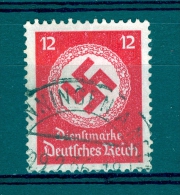 VARIÉTÉS  1934   N° 99 SERVICE DEUTFCHES IIIe REICH AIGLE 12  OBLITÉRÉ 29 . 2 . 36 DOS CHARNIÈRES YVERT TELLIER 2.00 € - Varietà & Curiosità