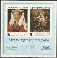 Burundi 1967 Mi# Block 23 B ** MNH - Imperf. - Paintings Exhibited At EXPO ’67 - Ungebraucht