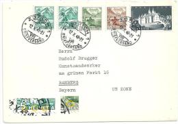 Auslandbrief  Zürich - Bamberg D  (Mischfrankatur)               1948 - Covers & Documents
