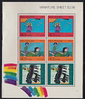 A5274 NEW ZEALAND 1987. SG MS1436 Health. Childrens Drawings. Paintings.Sheetlet  MNH - Nuovi