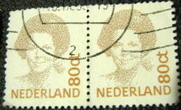 Netherlands 1991 Queen Beatrix 80c X2 - Used - Usati