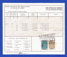 GRÉMIO CONCELHOIO DOS COMERCIANTES DE CARNES DE LISBOA -- 9$00 + 0$10 - Lettres & Documents