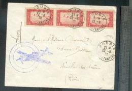 Enveloppe Algérie 1938 BOUGIE CONSTANTINE Cachet Illustré Avec Avion - Briefe U. Dokumente