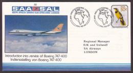 South Africa - South African Airways Flight Cover 50 - Boeing 747-400 - Poste Aérienne