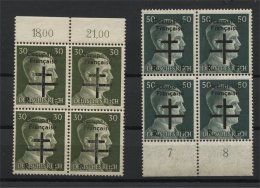 FRANCE, LIBERATION 1944, 30 + 50 PFENNIG OCCUPATION FRANCAISE MNH BLo4 - Liberazione