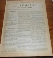 La Semaine Des Constructeurs. N°12.  17  Septembre 1887. Grille En Fer Forgé. Théâtre Français. - Revistas - Antes 1900