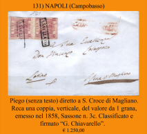 Campobasso-00131 - Piego (senza Testo) - Bella Coppia (verticale) Del Valore Da Un Grano Del Regno Di Napoli. - Neapel