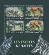 Central African Republic. 2013 Endangered Animals. (402a) - Rhinocéros